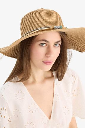 کلاه قهوه ای زنانه حصیر Defacto - کد 930711192