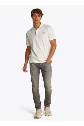 پولوشرت نباتی مردانه کوتاه Tommy Jeans - کد 930710305
