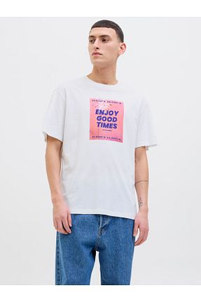 تیشرت سفید مردانه رگولار Jack & Jones - کد 930895742