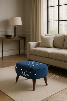 پوف و نیمکت سرمه ای 35 x 55 A5 HOME - کد 926145295