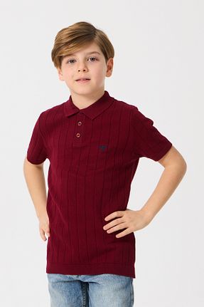 پولوشرت زرشکی بچه گانه %100 پنبه Nisrakids - کد 829721546