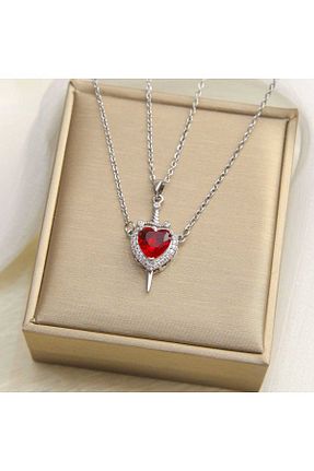 گردنبند استیل ( فولاد ) طوسی زنانه استیل (فولاد) Çelik - کد 928803305