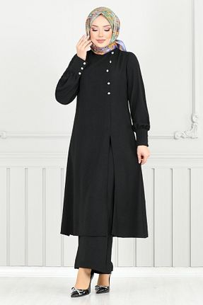 ست بالاتنه و پائین تنه مشکی زنانه بافتنی ModaMerve - کد 930861733