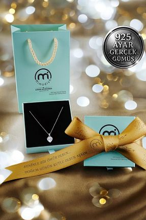 گردنبند نقره سفید زنانه 925 عیار Mimodish - کد 926753630
