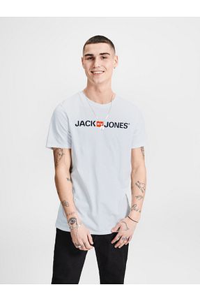 تیشرت سفید مردانه رگولار Jack & Jones - کد 3166042