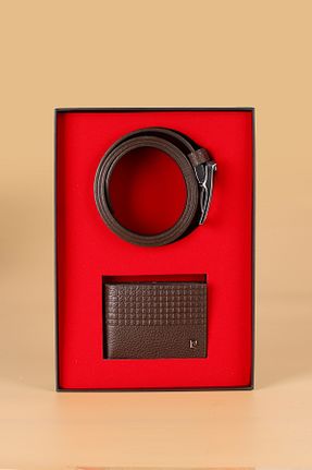 کیف پول قهوه ای مردانه چرم خالص Pierre Cardin - کد 930864935