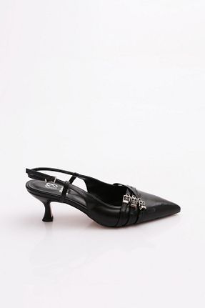 کفش پاشنه بلند کلاسیک مشکی زنانه چرم مصنوعی Dgn - کد 930754415