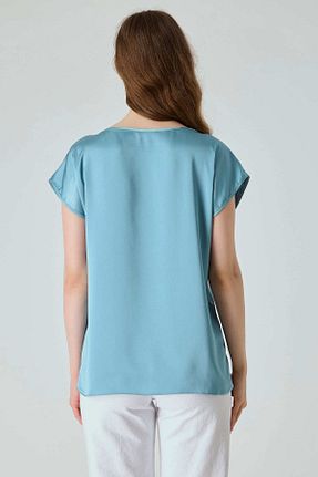 بلوز فیروزه ای زنانه ساده FEVER - کد 930796751