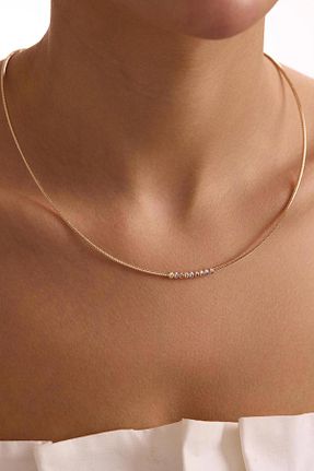 گردنبند طلا زرد زنانه 14 عیار Bayar Gold - کد 930587383