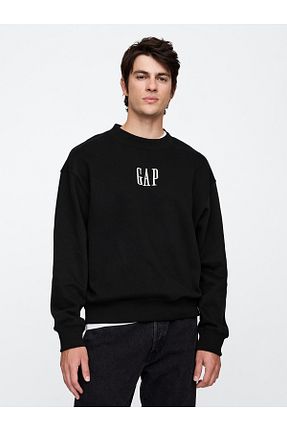 سوئیشرت مشکی مردانه چاپی GAP - کد 922154231
