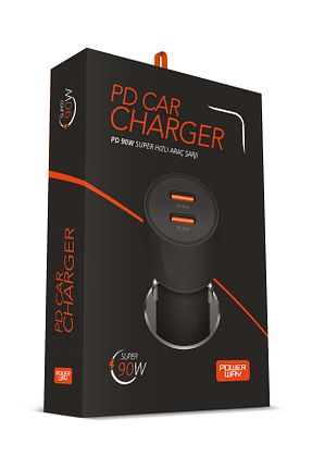 شارژر خودرو مشکی Powerway - کد 734841858