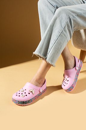 صندل صورتی زنانه پاشنه تخت Pembe Potin - کد 930864982