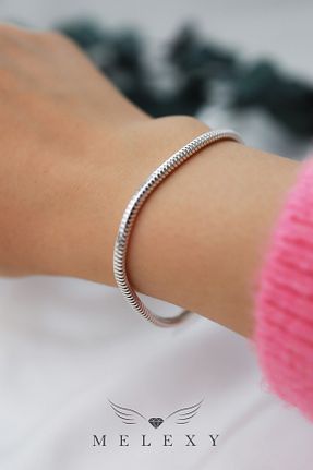 دستبند نقره طوسی زنانه 925 عیار MELEXY - کد 930849601