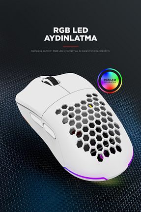 ماوس گیمر سفید 15000 Dpi ve üstü Rampage - کد 929273441
