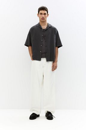 شلوار جین آبی مردانه پاچه پهن Pull & Bear - کد 930896110
