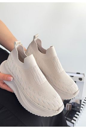 کفش اسنیکر بژ زنانه تریکو Nil Shoes - کد 930883927