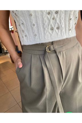 شلوار پارچه ای طوسی زنانه بلند LUMİ - کد 930874459