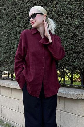 پیراهن زرشکی زنانه رگولار Madmext - کد 919944711
