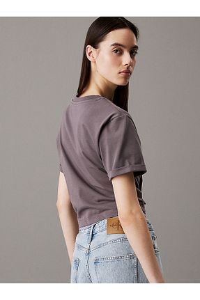 تیشرت طوسی زنانه رگولار Calvin Klein - کد 930896518