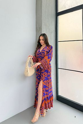 لباس آبی زنانه بافتنی Mezka - کد 930883961