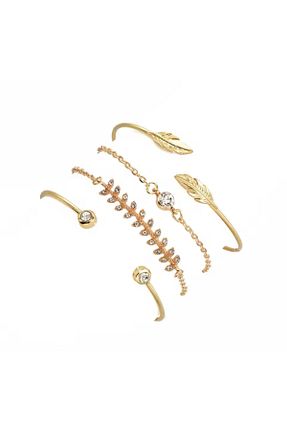 دستبند جواهر زرد زنانه سنگ طبیعی Girift Vintage - کد 56040900