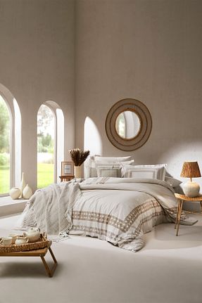 روتختی دونفره بژ پنبه ای Özdilek - کد 930891257