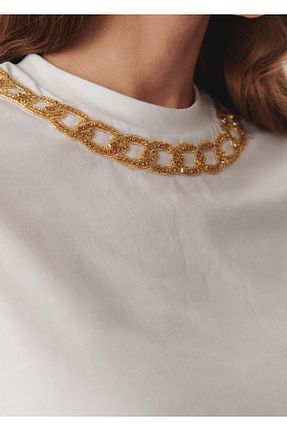 تیشرت سفید زنانه رگولار Exquise - کد 926231287