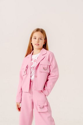 ست بالاتنه و پائین تنه صورتی بچه گانه بافتنی HAUSEkids - کد 930991089