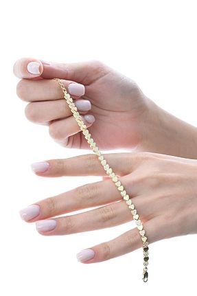 دستبند نقره طلائی زنانه 925 عیار Söğütlü Silver - کد 930931730