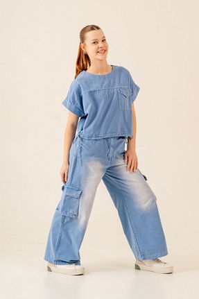 ست بالاتنه و پائین تنه آبی بچه گانه بافتنی HAUSEkids - کد 930991317