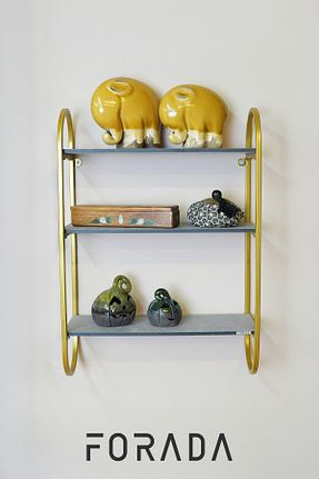 قفسه دیواری زرد 40 سانتی متر Forada Home & Style - کد 925138122