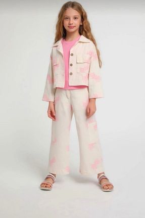 ست بالاتنه و پائین تنه صورتی بچه گانه بافتنی HAUSEkids - کد 930991242