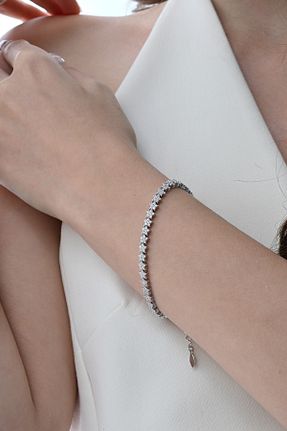 دستبند نقره زنانه 925 عیار Söğütlü Silver - کد 930931502