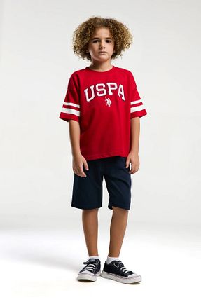 ست بالاتنه و پائین تنه قرمز بچه گانه بافتنی U.S. Polo Assn. - کد 930991147