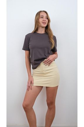 تیشرت طوسی زنانه رگولار Miapiashop - کد 930928185