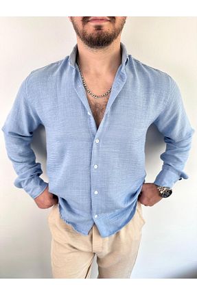 پیراهن فیروزه ای مردانه اسلیم tiggirmoda - کد 930946115