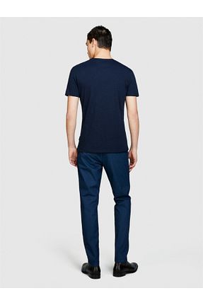 تیشرت سرمه ای مردانه یقه دوچرخه Sisley - کد 826172457