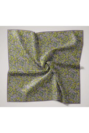 روسری طوسی پنبه ای Silk Home - کد 930472828