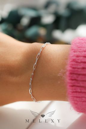 دستبند نقره طوسی زنانه 925 عیار MELEXY - کد 930946572