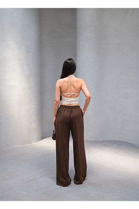 شلوار قهوه ای زنانه پلی ویسکون OUZ Fashion - کد 930946539