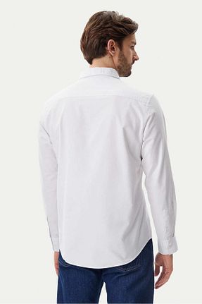 پیراهن سفید مردانه یقه پیراهنی Calvin Klein - کد 930955110