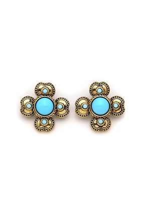 گوشواره جواهر طلائی سنگ طبیعی Mon Reve - کد 930982993