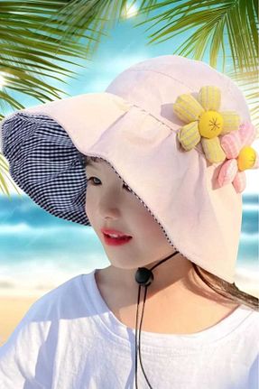 کلاه صورتی بچه گانه مخلوط کتان Uniquetrenders - کد 931022437