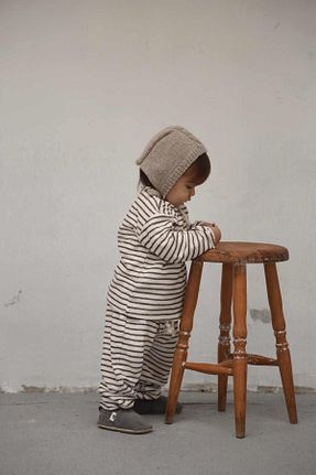 ست بالاتنه و پائین تنه قهوه ای بچه گانه بافت OhlalaKoala - کد 890640330
