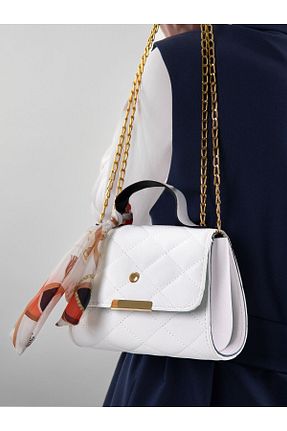 کیف دوشی سفید زنانه چرم مصنوعی HONEY BAG - کد 930989983