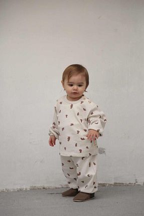 ست بالاتنه و پائین تنه نباتی بچه گانه بافت OhlalaKoala - کد 892206194