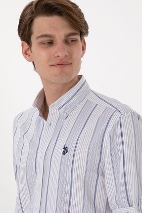 پیراهن سرمه ای مردانه یقه دکمه دار U.S. Polo Assn. - کد 931011726