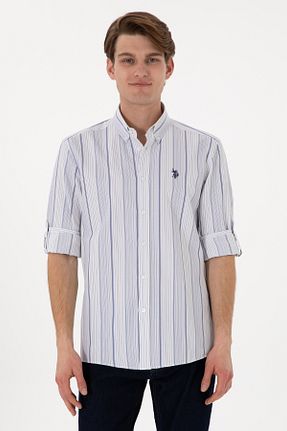 پیراهن سرمه ای مردانه یقه دکمه دار U.S. Polo Assn. - کد 931011726