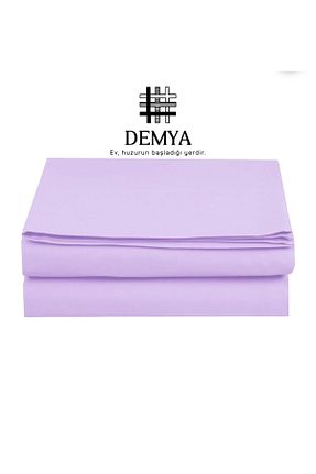 ست ملحفه تکنفره بنفش پنبه Demya Home - کد 925766088