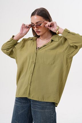 پیراهن خاکی زنانه اورسایز Laressi - کد 931044977
